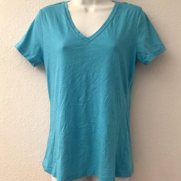 BLUE LIGHTWEIGHT SHORT SLEEVE TEE SHIRT - Picture 1 of 8